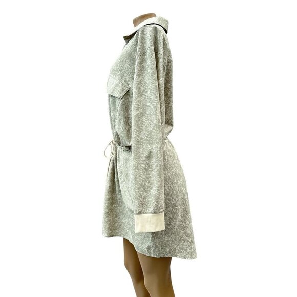 NWT Athleta Zuma Print Collar Shirt Dress Long-Sleeve Pockets Women Plus Size 1X - Picture 7 of 13